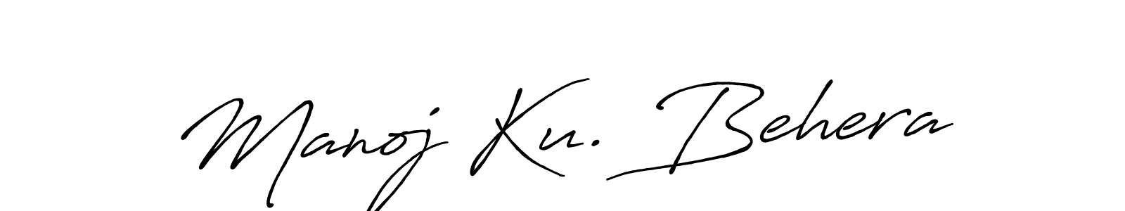 Use a signature maker to create a handwritten signature online. With this signature software, you can design (Antro_Vectra_Bolder) your own signature for name Manoj Ku. Behera. Manoj Ku. Behera signature style 7 images and pictures png