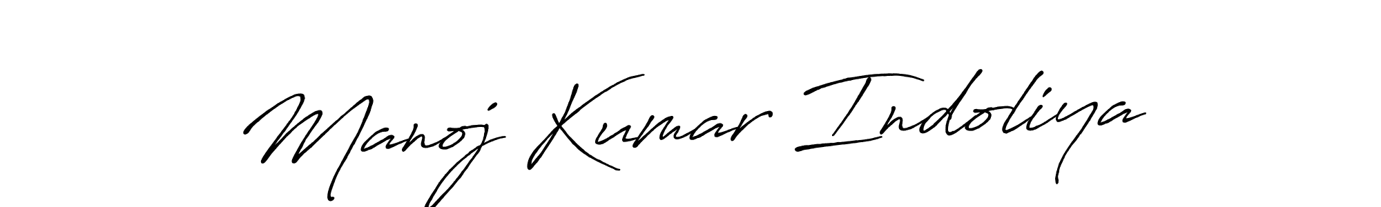 Create a beautiful signature design for name Manoj Kumar Indoliya. With this signature (Antro_Vectra_Bolder) fonts, you can make a handwritten signature for free. Manoj Kumar Indoliya signature style 7 images and pictures png