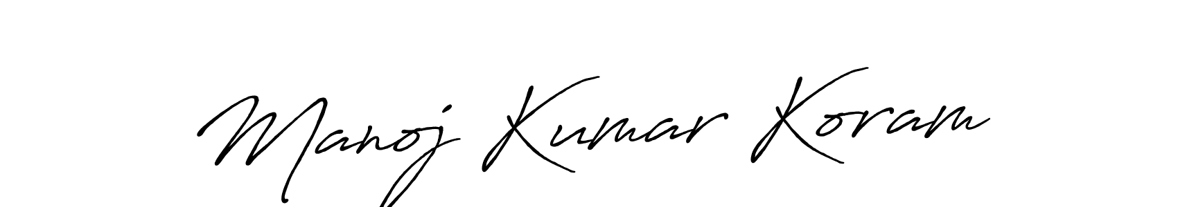 It looks lik you need a new signature style for name Manoj Kumar Koram. Design unique handwritten (Antro_Vectra_Bolder) signature with our free signature maker in just a few clicks. Manoj Kumar Koram signature style 7 images and pictures png