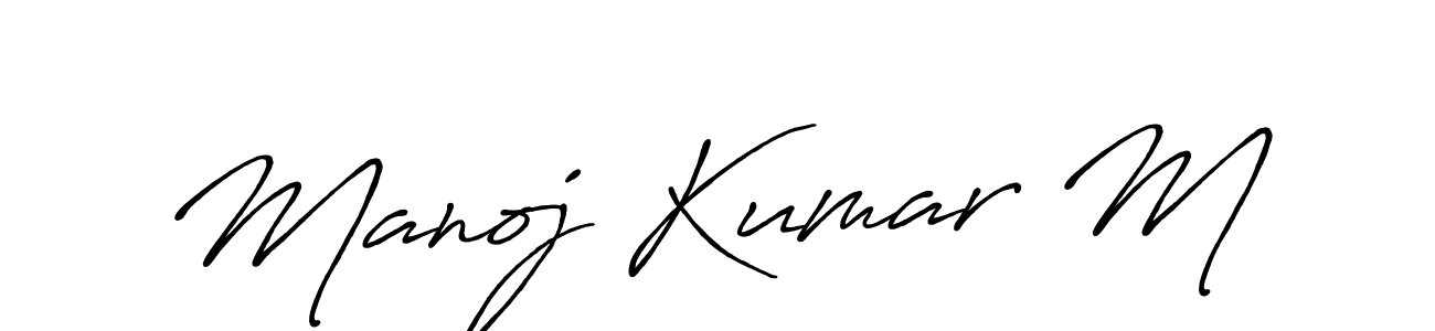 Also You can easily find your signature by using the search form. We will create Manoj Kumar M name handwritten signature images for you free of cost using Antro_Vectra_Bolder sign style. Manoj Kumar M signature style 7 images and pictures png