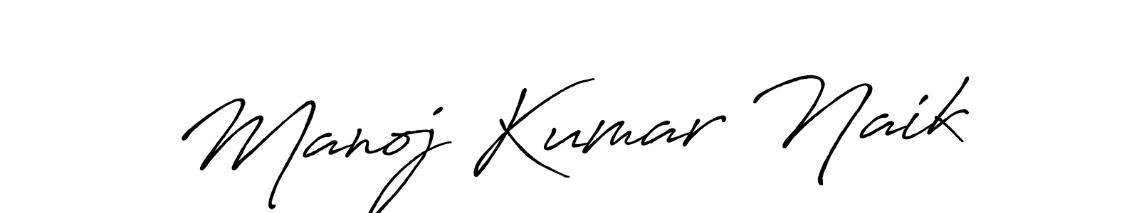 How to make Manoj Kumar Naik name signature. Use Antro_Vectra_Bolder style for creating short signs online. This is the latest handwritten sign. Manoj Kumar Naik signature style 7 images and pictures png