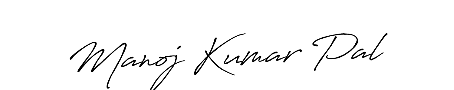 Create a beautiful signature design for name Manoj Kumar Pal. With this signature (Antro_Vectra_Bolder) fonts, you can make a handwritten signature for free. Manoj Kumar Pal signature style 7 images and pictures png