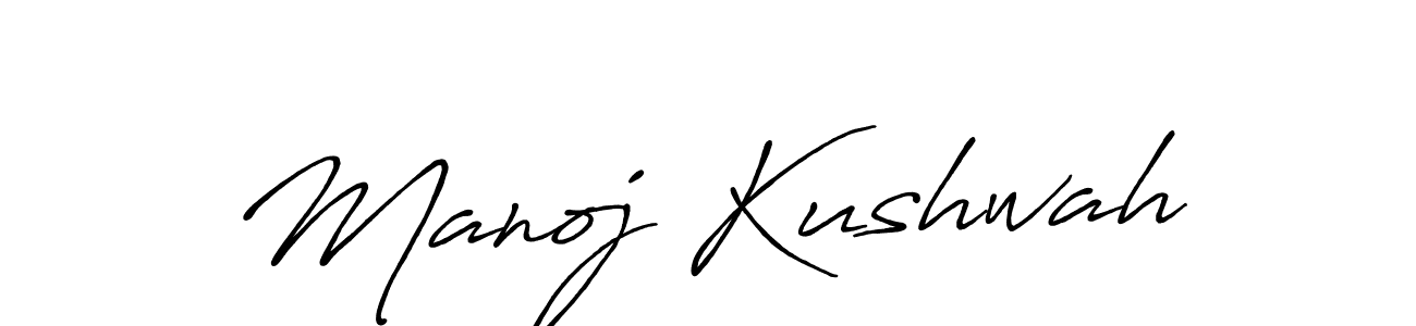 Design your own signature with our free online signature maker. With this signature software, you can create a handwritten (Antro_Vectra_Bolder) signature for name Manoj Kushwah. Manoj Kushwah signature style 7 images and pictures png