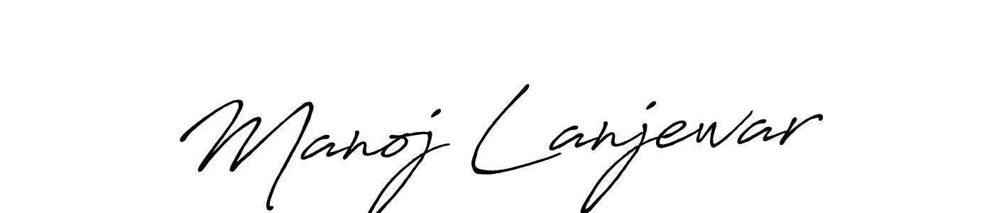 Also You can easily find your signature by using the search form. We will create Manoj Lanjewar name handwritten signature images for you free of cost using Antro_Vectra_Bolder sign style. Manoj Lanjewar signature style 7 images and pictures png