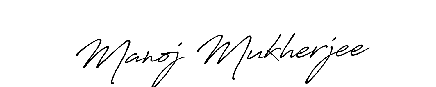 Manoj Mukherjee stylish signature style. Best Handwritten Sign (Antro_Vectra_Bolder) for my name. Handwritten Signature Collection Ideas for my name Manoj Mukherjee. Manoj Mukherjee signature style 7 images and pictures png