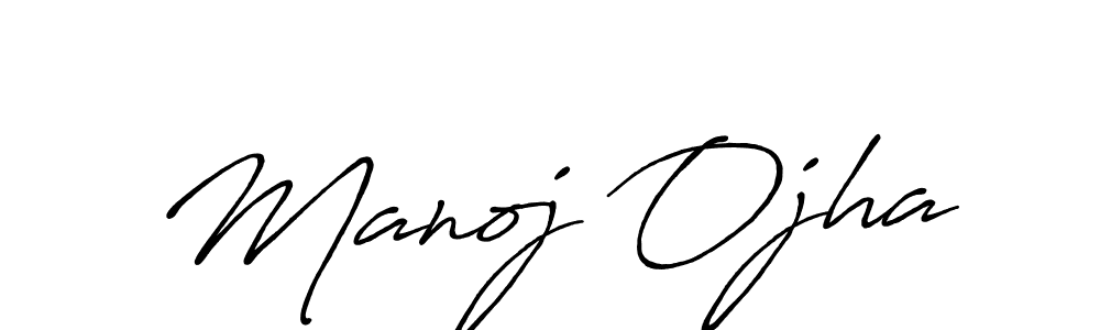 Create a beautiful signature design for name Manoj Ojha. With this signature (Antro_Vectra_Bolder) fonts, you can make a handwritten signature for free. Manoj Ojha signature style 7 images and pictures png