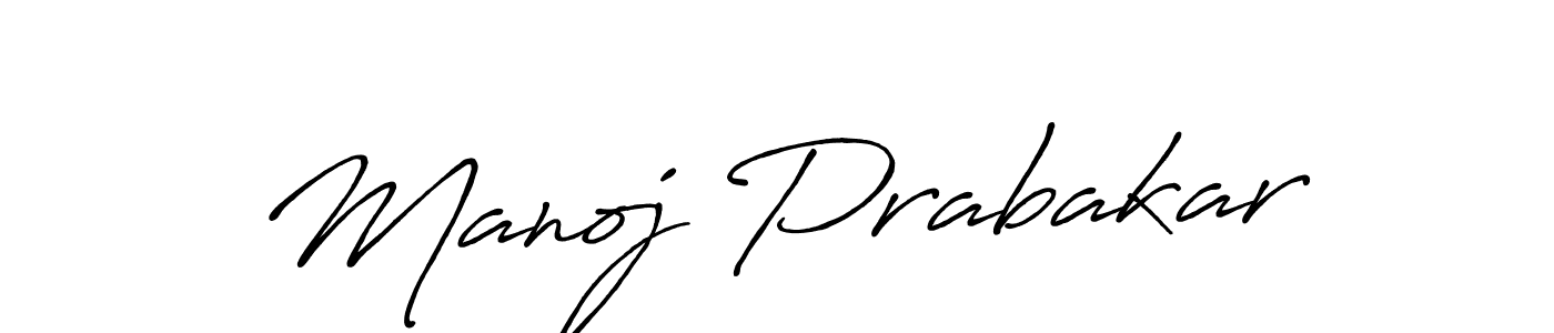 Use a signature maker to create a handwritten signature online. With this signature software, you can design (Antro_Vectra_Bolder) your own signature for name Manoj Prabakar. Manoj Prabakar signature style 7 images and pictures png