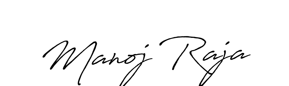 Create a beautiful signature design for name Manoj Raja. With this signature (Antro_Vectra_Bolder) fonts, you can make a handwritten signature for free. Manoj Raja signature style 7 images and pictures png