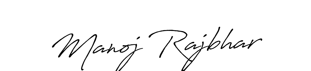 Create a beautiful signature design for name Manoj Rajbhar. With this signature (Antro_Vectra_Bolder) fonts, you can make a handwritten signature for free. Manoj Rajbhar signature style 7 images and pictures png