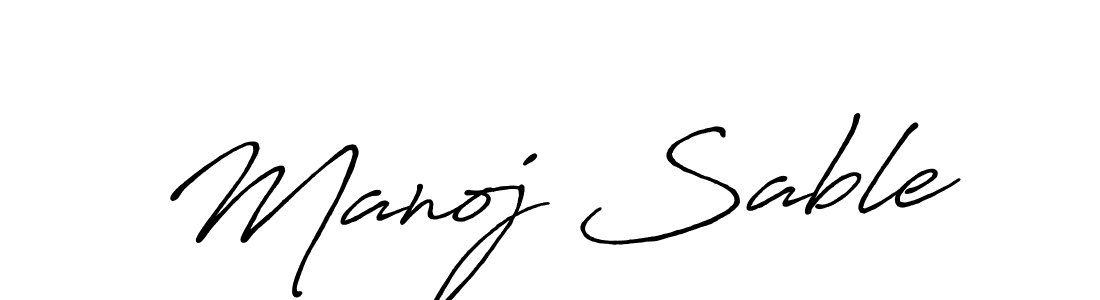 Use a signature maker to create a handwritten signature online. With this signature software, you can design (Antro_Vectra_Bolder) your own signature for name Manoj Sable. Manoj Sable signature style 7 images and pictures png