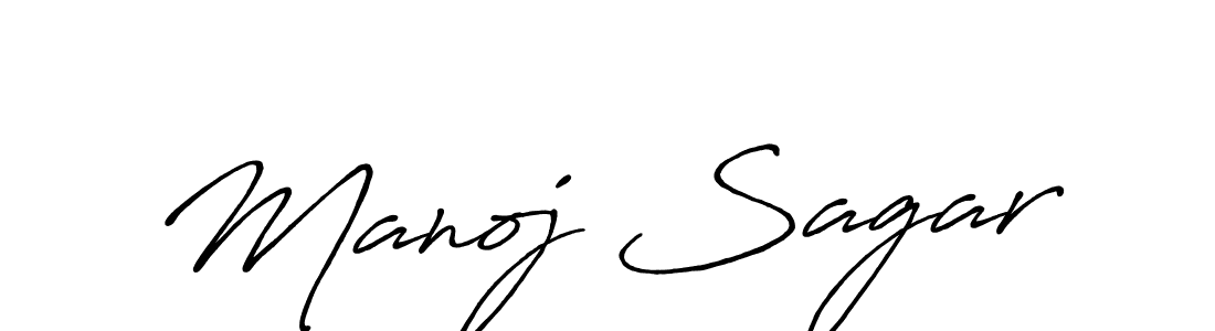 Manoj Sagar stylish signature style. Best Handwritten Sign (Antro_Vectra_Bolder) for my name. Handwritten Signature Collection Ideas for my name Manoj Sagar. Manoj Sagar signature style 7 images and pictures png