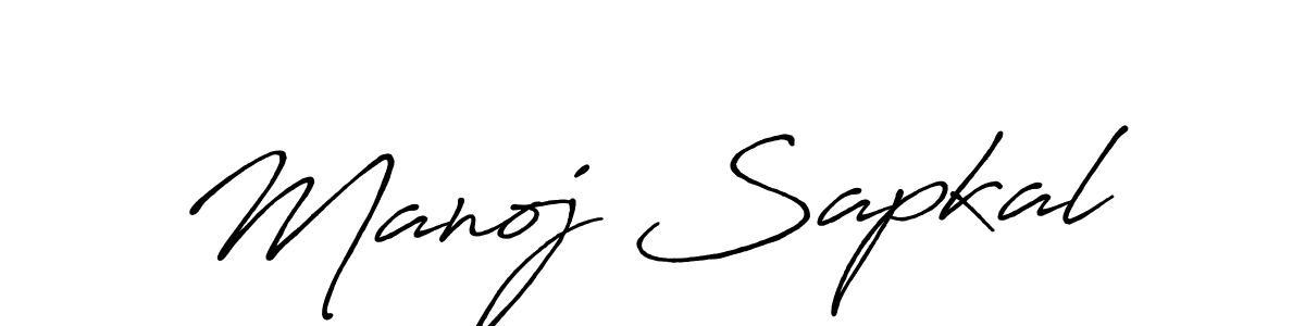 Manoj Sapkal stylish signature style. Best Handwritten Sign (Antro_Vectra_Bolder) for my name. Handwritten Signature Collection Ideas for my name Manoj Sapkal. Manoj Sapkal signature style 7 images and pictures png