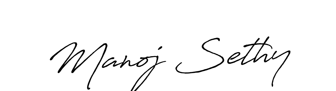 It looks lik you need a new signature style for name Manoj Sethy. Design unique handwritten (Antro_Vectra_Bolder) signature with our free signature maker in just a few clicks. Manoj Sethy signature style 7 images and pictures png