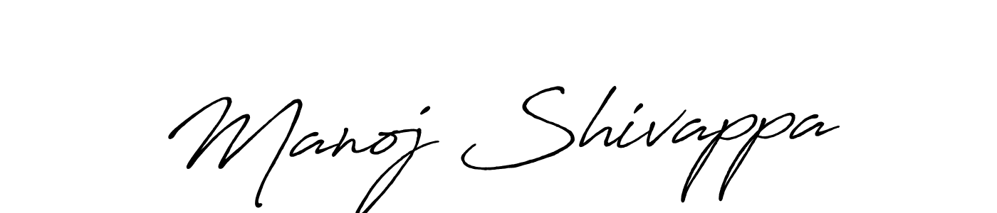 Make a beautiful signature design for name Manoj Shivappa. With this signature (Antro_Vectra_Bolder) style, you can create a handwritten signature for free. Manoj Shivappa signature style 7 images and pictures png