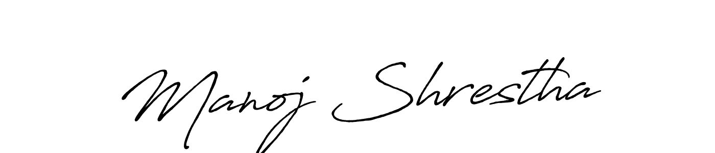 The best way (Antro_Vectra_Bolder) to make a short signature is to pick only two or three words in your name. The name Manoj Shrestha include a total of six letters. For converting this name. Manoj Shrestha signature style 7 images and pictures png