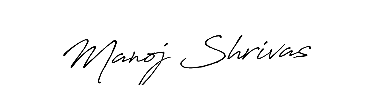 Create a beautiful signature design for name Manoj Shrivas. With this signature (Antro_Vectra_Bolder) fonts, you can make a handwritten signature for free. Manoj Shrivas signature style 7 images and pictures png