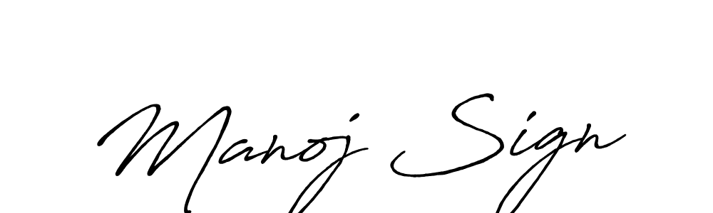 Design your own signature with our free online signature maker. With this signature software, you can create a handwritten (Antro_Vectra_Bolder) signature for name Manoj Sign. Manoj Sign signature style 7 images and pictures png