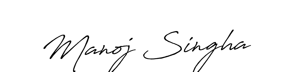 You should practise on your own different ways (Antro_Vectra_Bolder) to write your name (Manoj Singha) in signature. don't let someone else do it for you. Manoj Singha signature style 7 images and pictures png