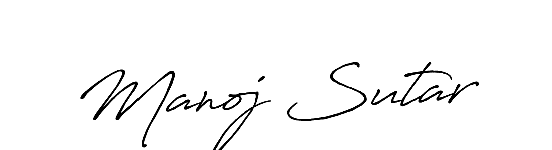 Also we have Manoj Sutar name is the best signature style. Create professional handwritten signature collection using Antro_Vectra_Bolder autograph style. Manoj Sutar signature style 7 images and pictures png