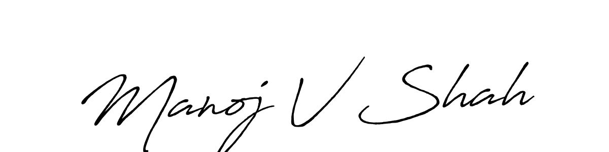 if you are searching for the best signature style for your name Manoj V Shah. so please give up your signature search. here we have designed multiple signature styles  using Antro_Vectra_Bolder. Manoj V Shah signature style 7 images and pictures png