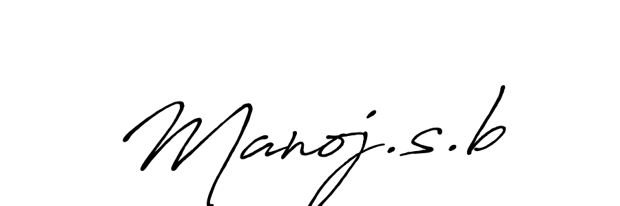 Create a beautiful signature design for name Manoj.s.b. With this signature (Antro_Vectra_Bolder) fonts, you can make a handwritten signature for free. Manoj.s.b signature style 7 images and pictures png