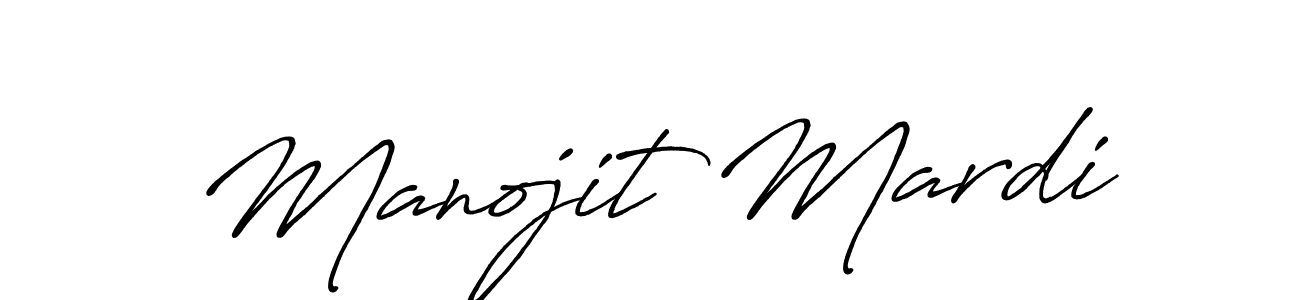How to make Manojit Mardi name signature. Use Antro_Vectra_Bolder style for creating short signs online. This is the latest handwritten sign. Manojit Mardi signature style 7 images and pictures png
