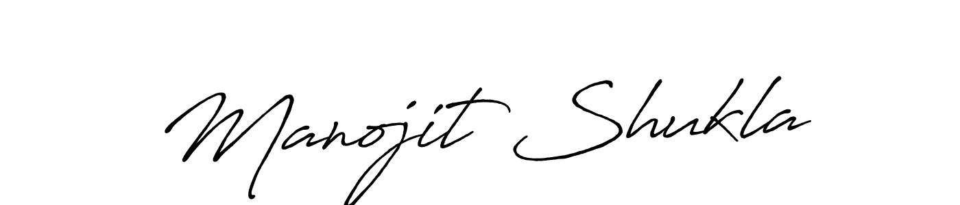 Also we have Manojit Shukla name is the best signature style. Create professional handwritten signature collection using Antro_Vectra_Bolder autograph style. Manojit Shukla signature style 7 images and pictures png