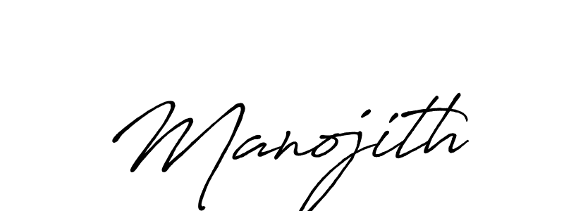 Design your own signature with our free online signature maker. With this signature software, you can create a handwritten (Antro_Vectra_Bolder) signature for name Manojith. Manojith signature style 7 images and pictures png