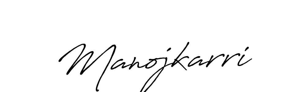 How to make Manojkarri signature? Antro_Vectra_Bolder is a professional autograph style. Create handwritten signature for Manojkarri name. Manojkarri signature style 7 images and pictures png
