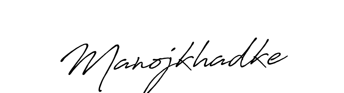 How to make Manojkhadke name signature. Use Antro_Vectra_Bolder style for creating short signs online. This is the latest handwritten sign. Manojkhadke signature style 7 images and pictures png