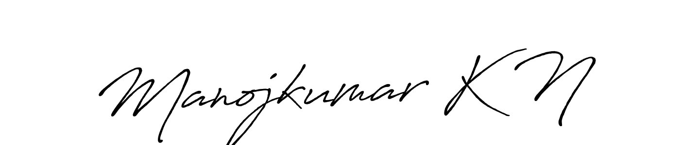 It looks lik you need a new signature style for name Manojkumar K N. Design unique handwritten (Antro_Vectra_Bolder) signature with our free signature maker in just a few clicks. Manojkumar K N signature style 7 images and pictures png