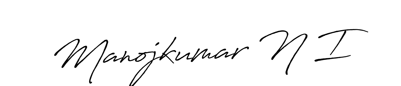 Also we have Manojkumar N I name is the best signature style. Create professional handwritten signature collection using Antro_Vectra_Bolder autograph style. Manojkumar N I signature style 7 images and pictures png