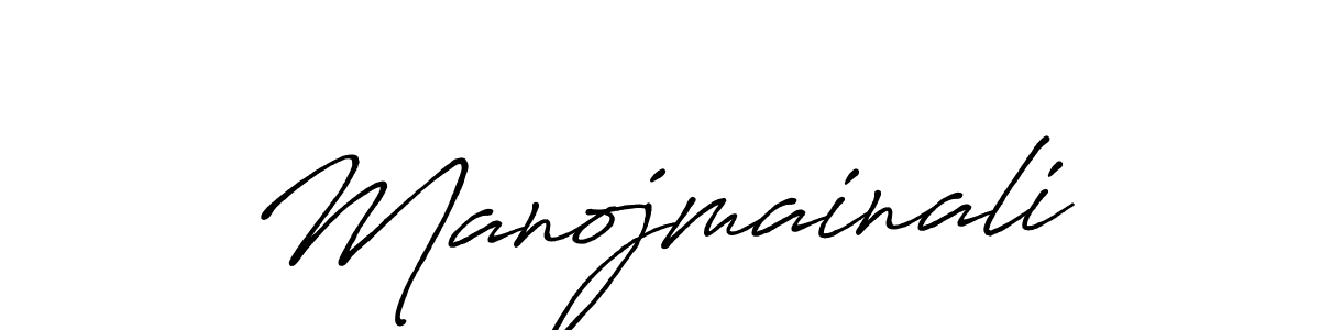 Manojmainali stylish signature style. Best Handwritten Sign (Antro_Vectra_Bolder) for my name. Handwritten Signature Collection Ideas for my name Manojmainali. Manojmainali signature style 7 images and pictures png
