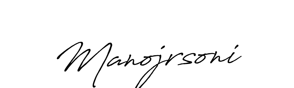 Design your own signature with our free online signature maker. With this signature software, you can create a handwritten (Antro_Vectra_Bolder) signature for name Manojrsoni. Manojrsoni signature style 7 images and pictures png