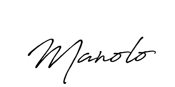 Use a signature maker to create a handwritten signature online. With this signature software, you can design (Antro_Vectra_Bolder) your own signature for name Manolo. Manolo signature style 7 images and pictures png