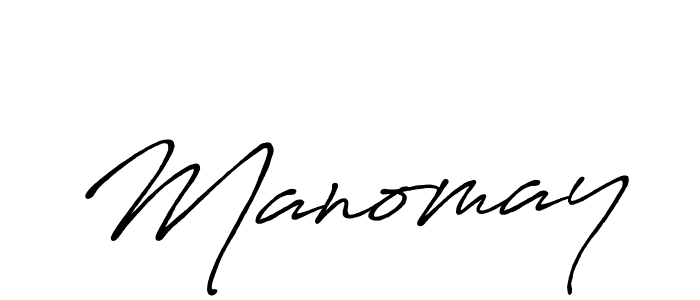 Create a beautiful signature design for name Manomay. With this signature (Antro_Vectra_Bolder) fonts, you can make a handwritten signature for free. Manomay signature style 7 images and pictures png