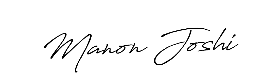 Make a beautiful signature design for name Manon Joshi. Use this online signature maker to create a handwritten signature for free. Manon Joshi signature style 7 images and pictures png
