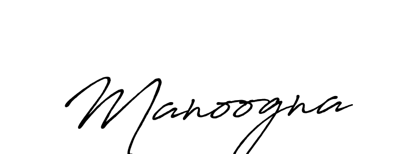 Make a beautiful signature design for name Manoogna. With this signature (Antro_Vectra_Bolder) style, you can create a handwritten signature for free. Manoogna signature style 7 images and pictures png