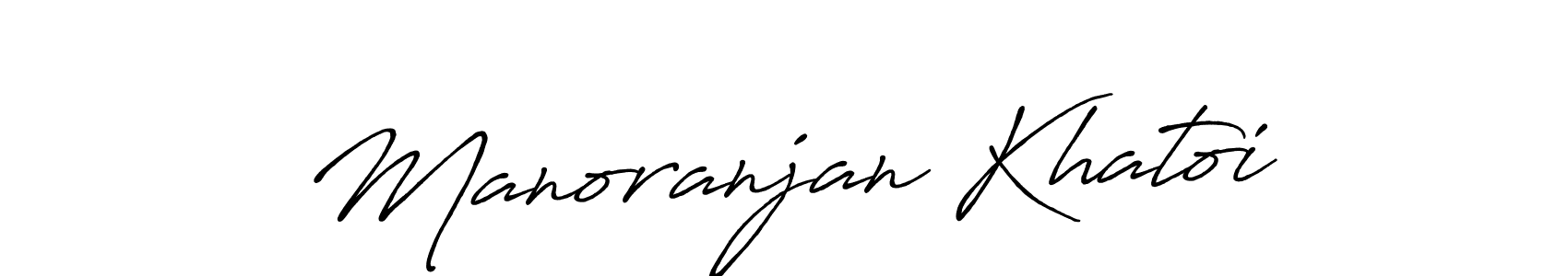 Also we have Manoranjan Khatoi name is the best signature style. Create professional handwritten signature collection using Antro_Vectra_Bolder autograph style. Manoranjan Khatoi signature style 7 images and pictures png