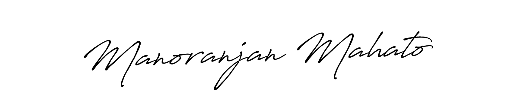 How to make Manoranjan Mahato name signature. Use Antro_Vectra_Bolder style for creating short signs online. This is the latest handwritten sign. Manoranjan Mahato signature style 7 images and pictures png