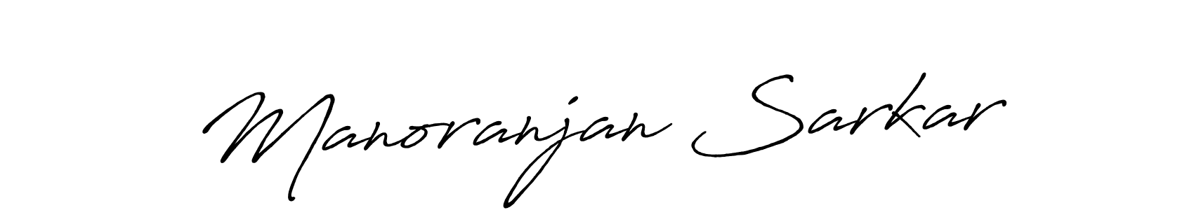 Create a beautiful signature design for name Manoranjan Sarkar. With this signature (Antro_Vectra_Bolder) fonts, you can make a handwritten signature for free. Manoranjan Sarkar signature style 7 images and pictures png