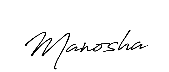 Manosha stylish signature style. Best Handwritten Sign (Antro_Vectra_Bolder) for my name. Handwritten Signature Collection Ideas for my name Manosha. Manosha signature style 7 images and pictures png