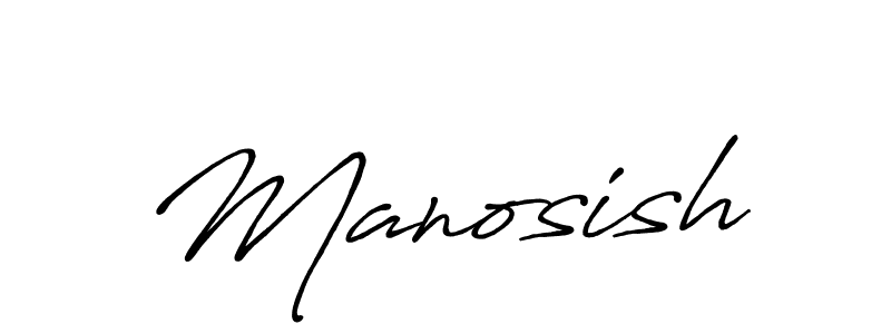 Make a beautiful signature design for name Manosish. With this signature (Antro_Vectra_Bolder) style, you can create a handwritten signature for free. Manosish signature style 7 images and pictures png