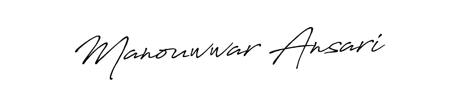 You should practise on your own different ways (Antro_Vectra_Bolder) to write your name (Manouwwar Ansari) in signature. don't let someone else do it for you. Manouwwar Ansari signature style 7 images and pictures png