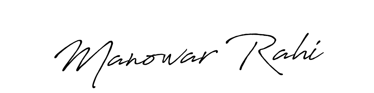 Create a beautiful signature design for name Manowar Rahi. With this signature (Antro_Vectra_Bolder) fonts, you can make a handwritten signature for free. Manowar Rahi signature style 7 images and pictures png