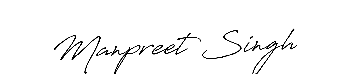 Also we have Manpreet Singh name is the best signature style. Create professional handwritten signature collection using Antro_Vectra_Bolder autograph style. Manpreet Singh signature style 7 images and pictures png