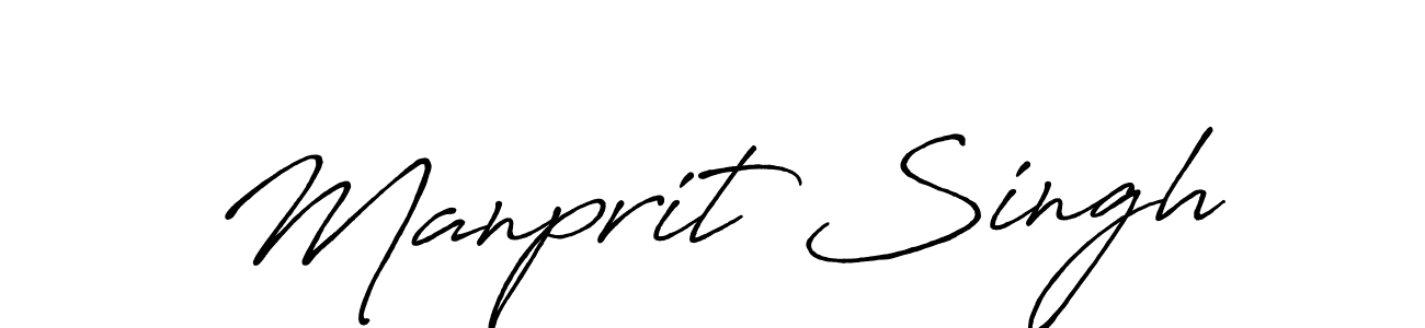 Create a beautiful signature design for name Manprit Singh. With this signature (Antro_Vectra_Bolder) fonts, you can make a handwritten signature for free. Manprit Singh signature style 7 images and pictures png