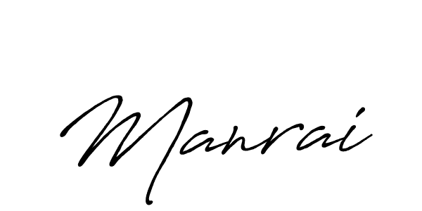 Create a beautiful signature design for name Manrai. With this signature (Antro_Vectra_Bolder) fonts, you can make a handwritten signature for free. Manrai signature style 7 images and pictures png