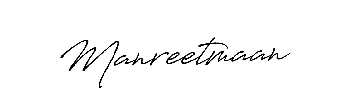 Create a beautiful signature design for name Manreetmaan. With this signature (Antro_Vectra_Bolder) fonts, you can make a handwritten signature for free. Manreetmaan signature style 7 images and pictures png