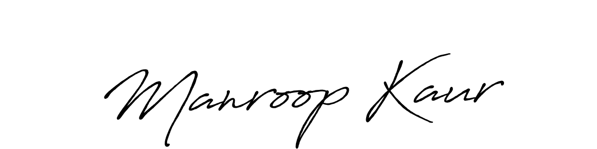 Also You can easily find your signature by using the search form. We will create Manroop Kaur name handwritten signature images for you free of cost using Antro_Vectra_Bolder sign style. Manroop Kaur signature style 7 images and pictures png
